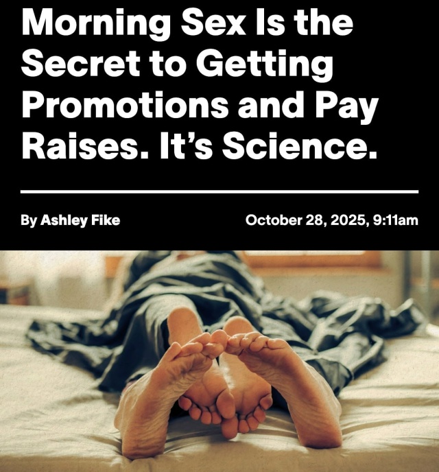 Утренний секс повышает зарплату и приводит к успеху в ?...