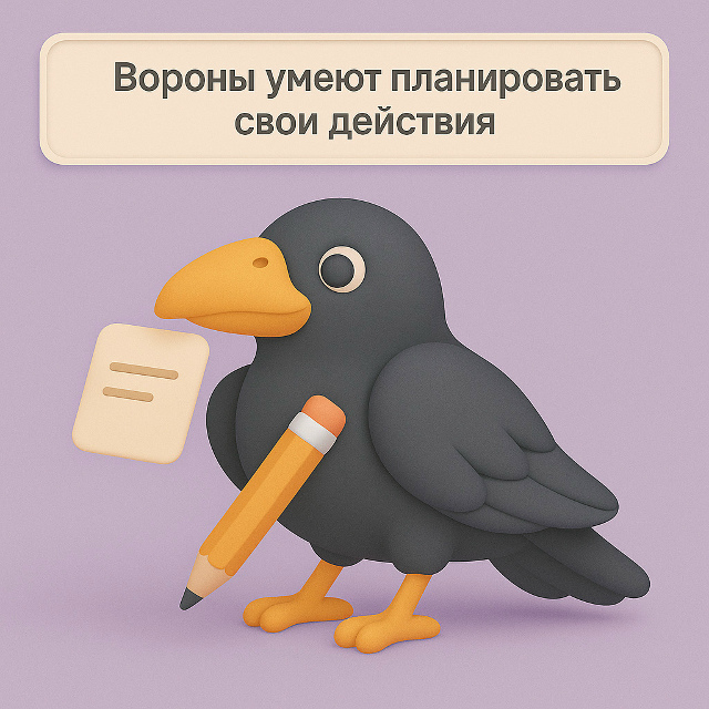 Вороны умеют планировать наперёд ??
Учёные доказал?...