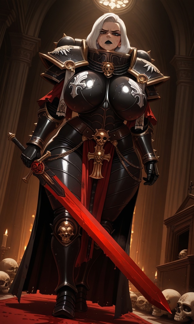 Персонаж: Adepta Sororita
Сеттинг: Warhammer 40K
Автор: Ai generated