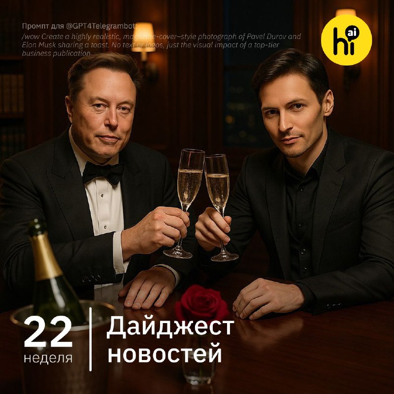📣 Привет, друзья! Самое интересное за 22-ю неделю 2025 года из мира ИИ в нашем воскресном дайджесте.