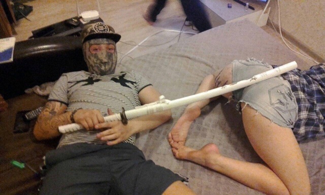 Больше не вверху катана самурая