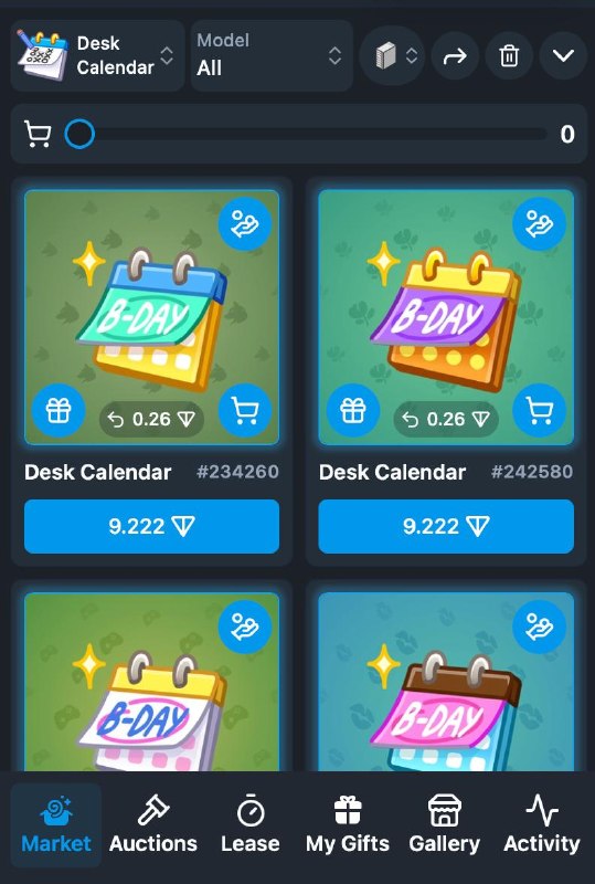 You can't craft gifts that were minted before, so I added a filter that allows you to filter "Never