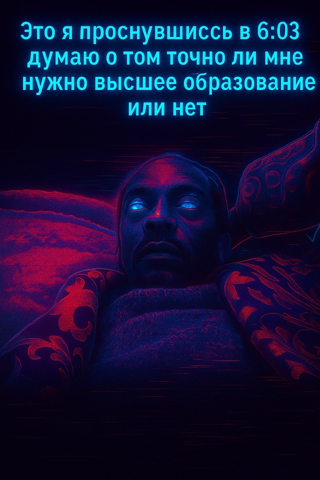 Я хоть и учусь на вечерке, но всё равно, просыпаясь в 6 ч?...
