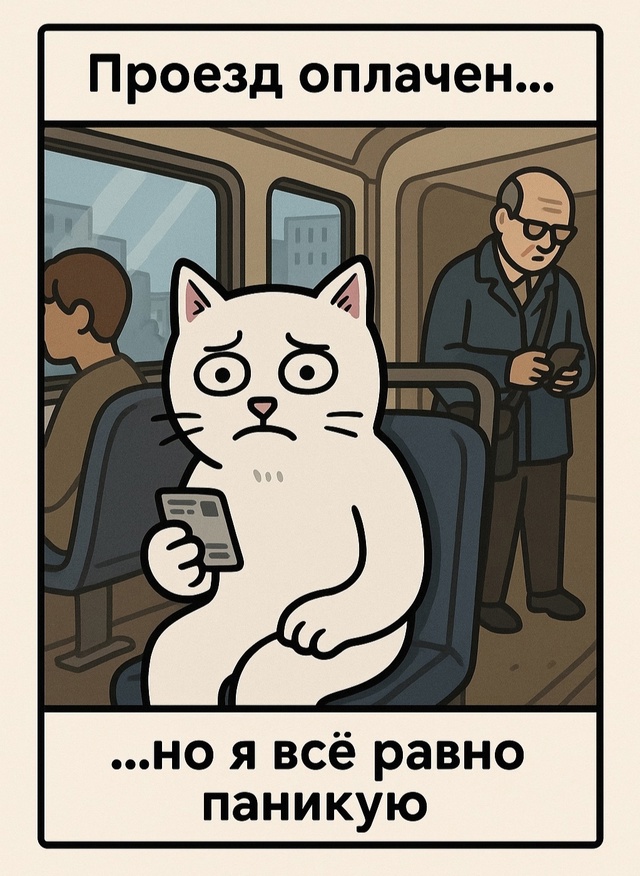 Когда кондуктор начал проверять — а ты уже всё оплатил...
