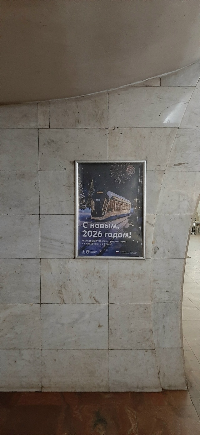Вот такой плакат повесили на ст.м. Тверская.
Новый год ?...