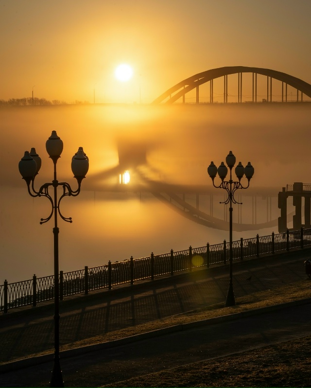 Туманное утро в Рыбинске ❤ 📷 Сергей Чекалов