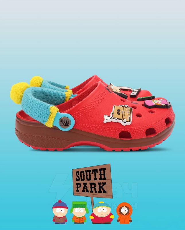 Модники, внимание: Crocs заколлабился с… «Южным Парком».
В линейке будут модели с лицами Картмана,