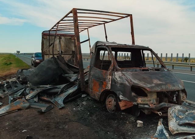 ? На трассе в Вольском районе сгорела «Газель» с запч?...