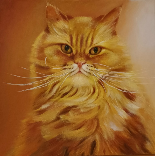 Солнышко. Холст на подрамнике, масло, 40*40 см.