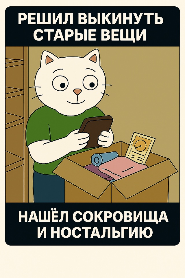 Просто хотел навести порядок в шкафу.
Но каждая вещь вд...