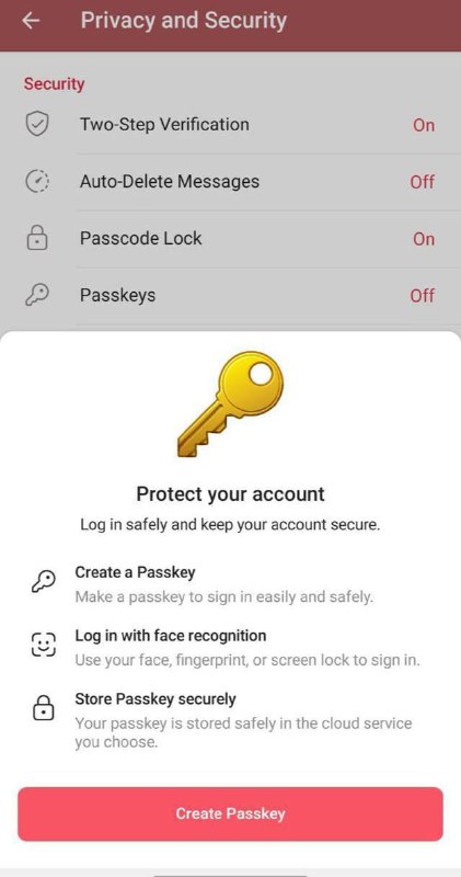 В Telegram появилась авторизация по ключам — теперь потерять доступ к аккаунту будет практически нер