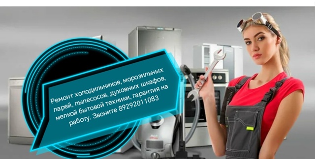 Ремонт холодильников, морозильных ларей, пылесосов, ду...