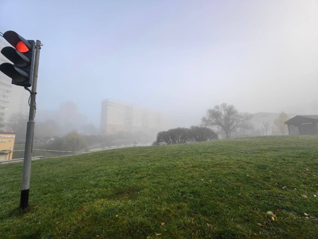 Вчерашний туман в городе 🌫