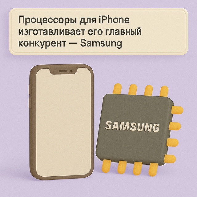 Процессоры для iPhone изготавливает его главный конкурен...