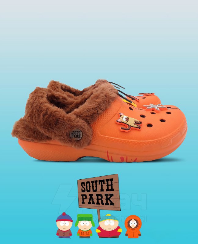 Модники, внимание: Crocs заколлабился с… «Южным Парком».
В линейке будут модели с лицами Картмана,