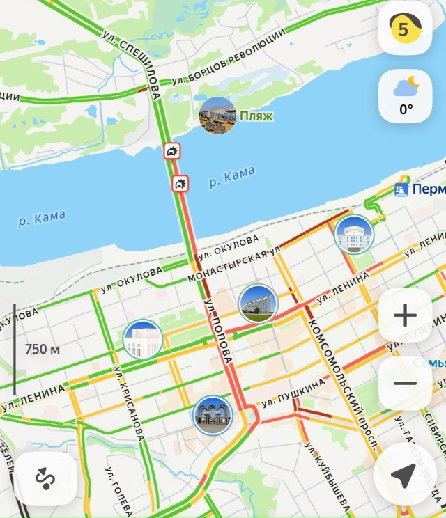 ️⚡️В центре Перми гигантские пробки! ‼️В сторону За?...
