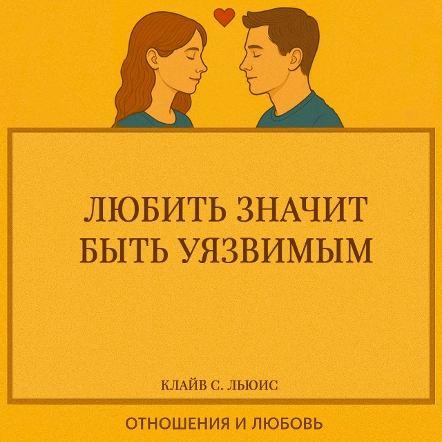 Льюис называет любовь уязвимостью, потому что настоящ?...