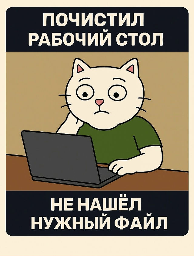 Решил навести порядок, разложил всё по папкам и удалил ...