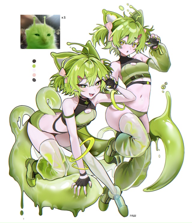 #Art_хуманизации
Девчата-зверята от HAZE