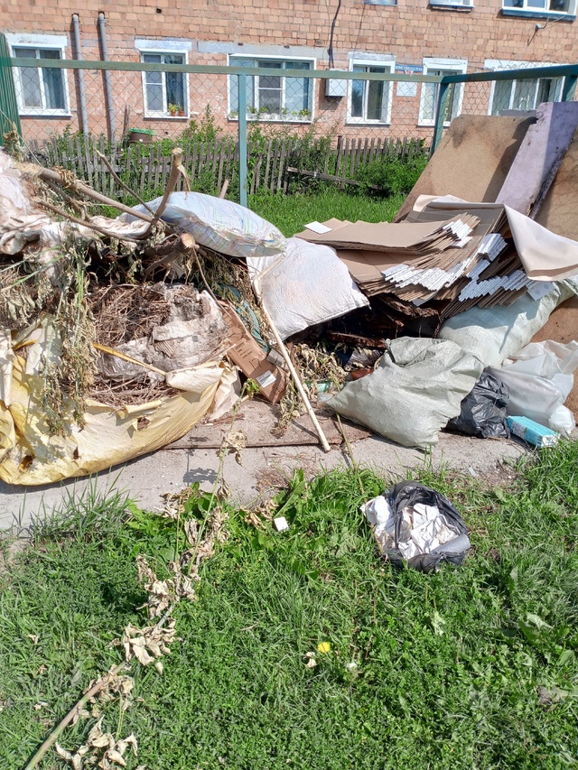 И, вновь беспорядок на мусорной площадке...
Когда устан?...