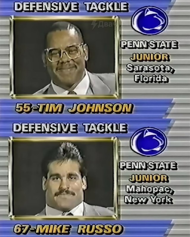 Ничего необычного, просто фотографии студенческой команды Penn State по американскому футболу 1985 г