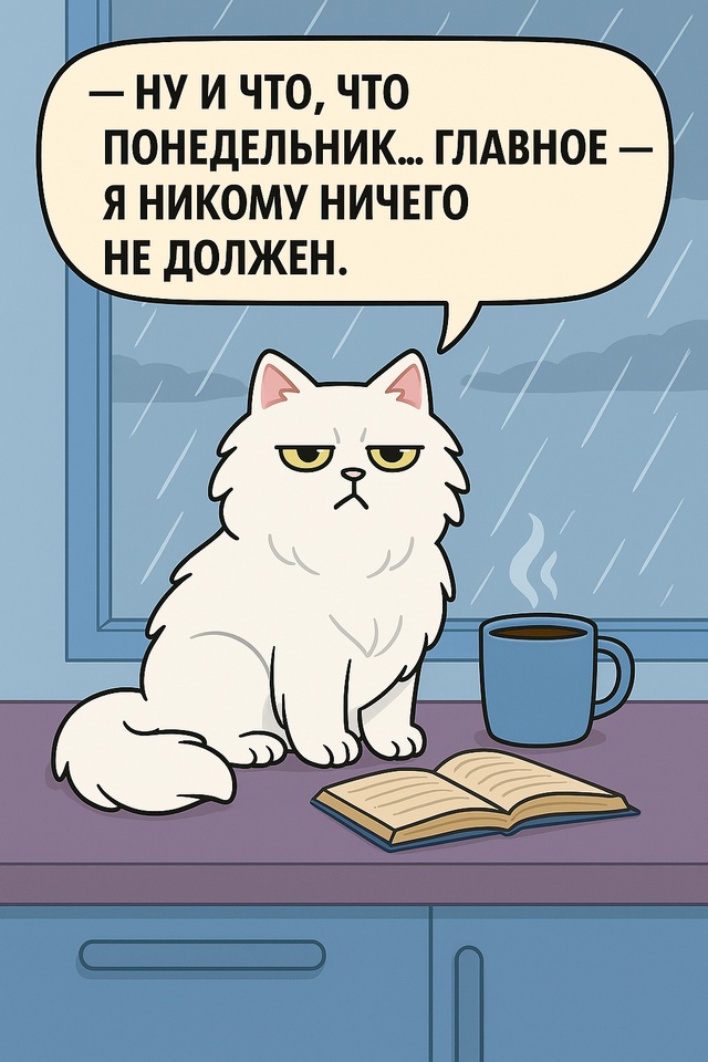 Когда понедельник, но у тебя философия кота