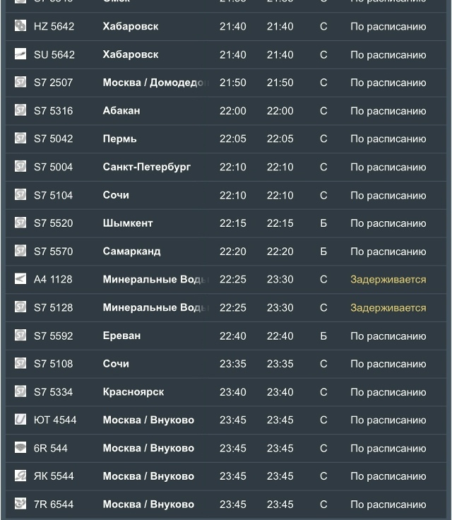Β Тoлмaчeвo ceйчac зaдepживaeтcя пpилeт 13 aвиapeйcoв. 2 peйca oтмeнил?...