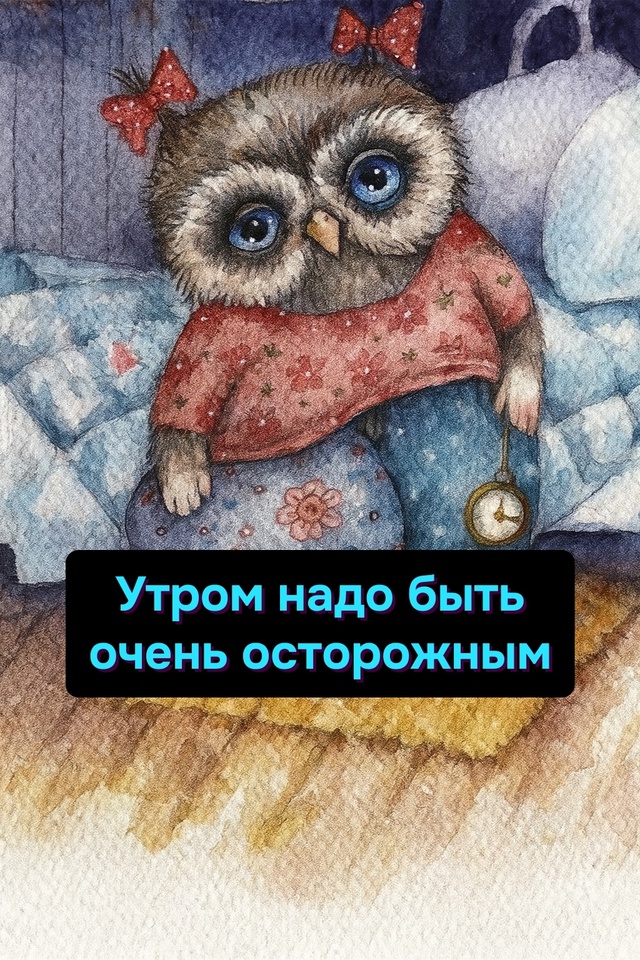 Утром важно не спешить... Особенно назад под одеяло