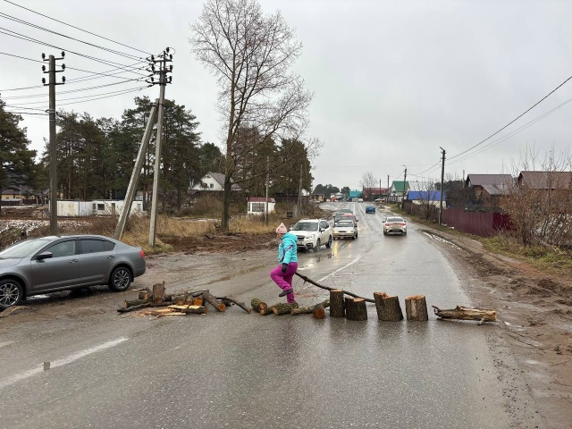Не дотерпела
Дорогу возле пруда на улице 40 лет Октябр?...