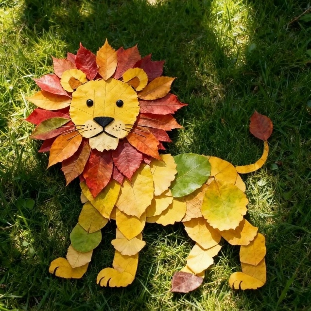 Смотрите какую прелесть можно сделать из листьев с дет...