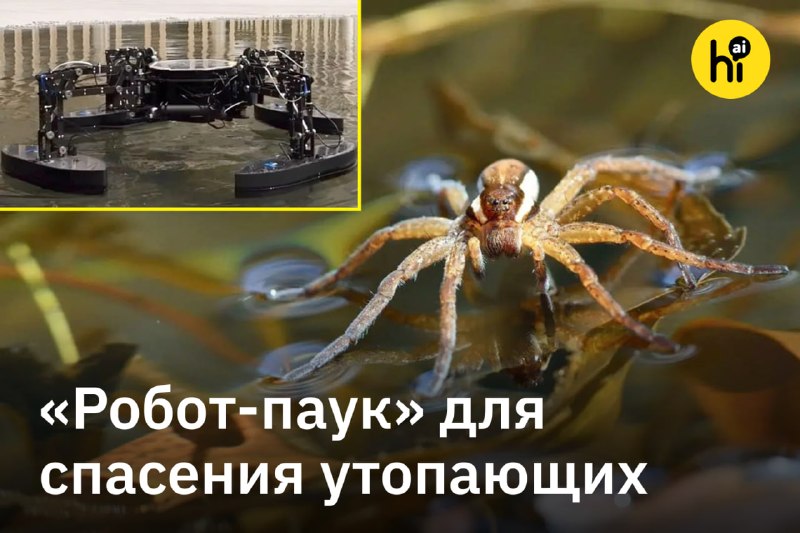 🤖 «Робот-паук» для спасения утопающих
Четырехногий робот QuadBoat двигается самостоятельно и, в отл