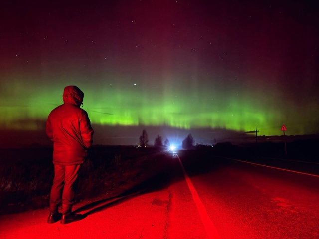 Ярославскую область вновь накрыло Северное сияние ❤️