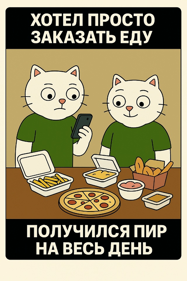 Часто говорим себе, что закажем еду «на сегодня и без л?...
