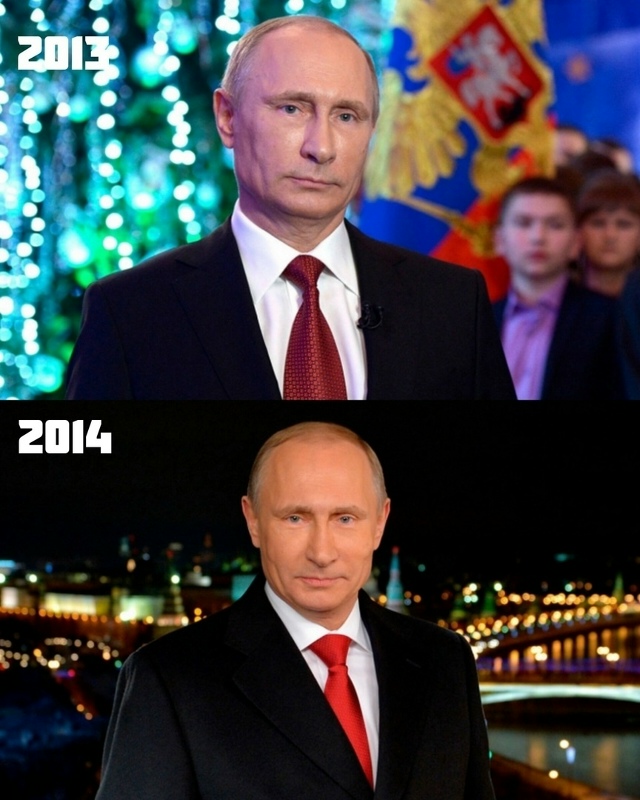 Как менялся Владимир Путин за 20 лет новогодних обращен...