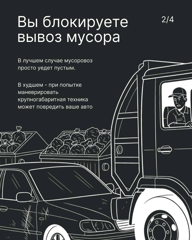 🅿️ Не место для парковки
🗑 Представьте ситуацию: вы ...