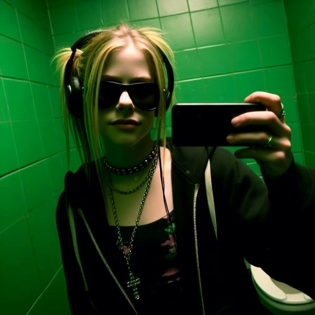 Нейросеть показала Аврил Лавин если бы та стала эмо и в...