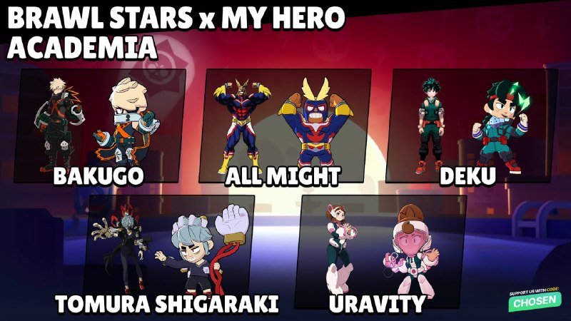 ⚡️ПЛЮС УЛЬТРА В БРАВЛ СТАРС!
Анонсирована коллаборация Brawl Stars × «Моя Геройская Академия»! Пока