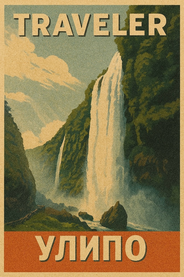 🌍 Улипо — водопад, который будто падает прямо из обла?...