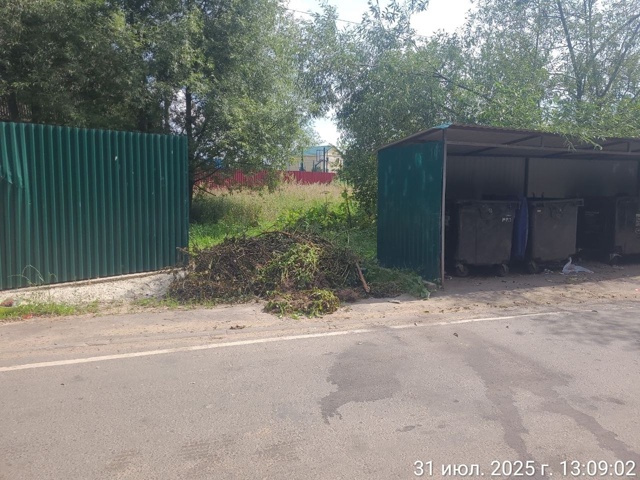 Никак контейнер с мусором не хочет залезать в этот заг?...