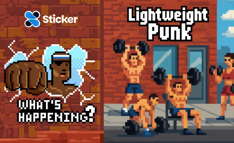 #StickerX 👋
Cегодня в 18:00 МСК выйдет новый пак от панков.
Количество - 1,999
Цена 6 TON или 1,44