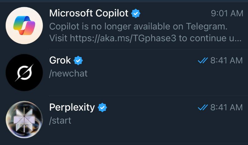 AI покинул Telegram и WhatsApp. Почему-то все сервисы выключили своих ботов в мессенджерах.