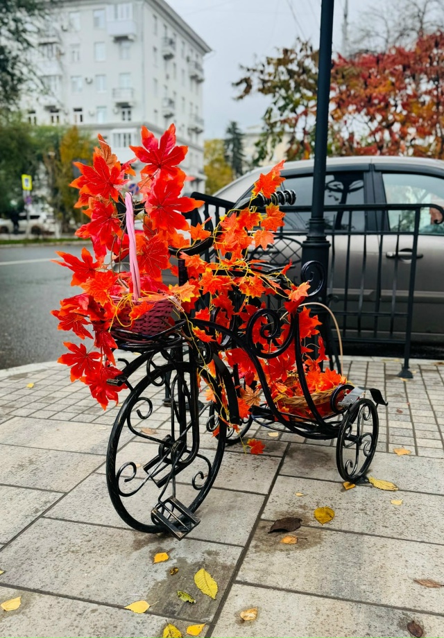 Представьте картину: по городу едет велосипед, а его ру...