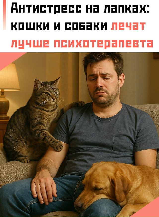 🐾 Выходит, пушистые друзья работают как живая таблетк...