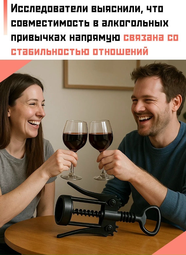 🍷 Если один партнёр выпивает чаще другого, это почти в...