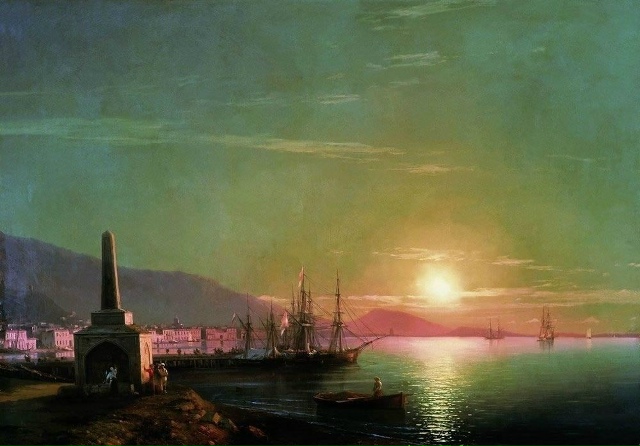 Ивaн Айвазовский «Восход солнца в Феодосии», 1855 год.