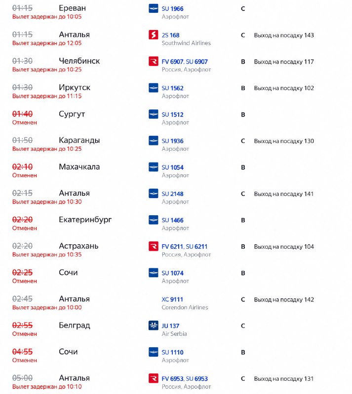 ❗️Улететь из Москвы сегодня почти невозможно — после одной из самых масштабных атак БПЛА за два года