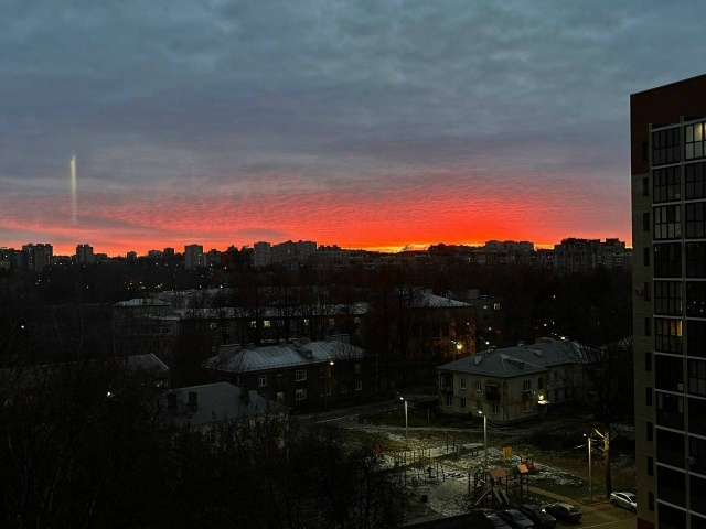 Сегодня тоже был красивый закат.