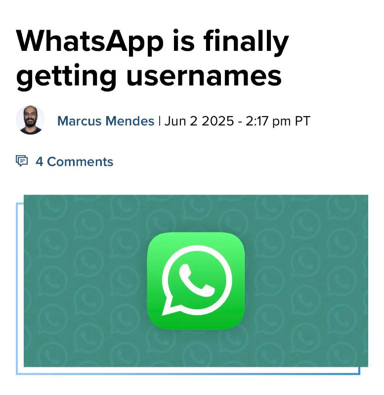 В WhatsApp появятся юзернеймы, которые можно использовать вместо телефона. При выборе имени будет не