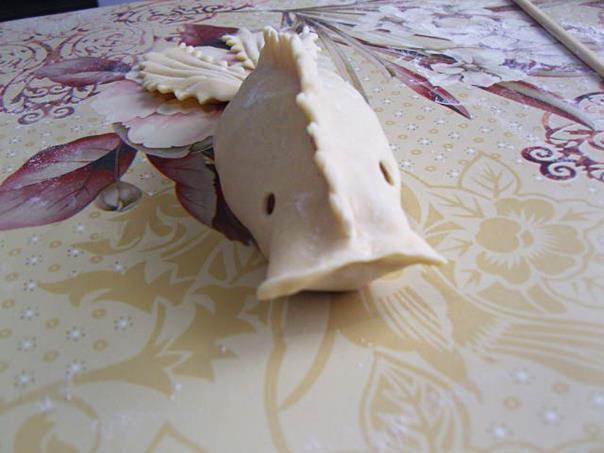 Манты в виде рыбок