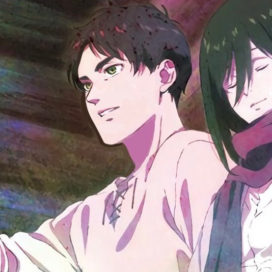 ⚡️Новая официальная иллюстрация Эрена и Микасы из «Атаки титанов»